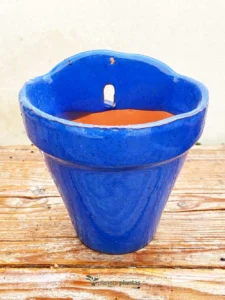 Fioriera da parete blu